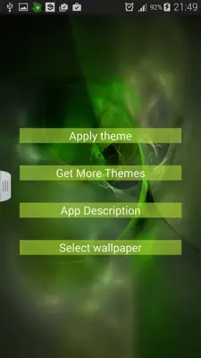 Green Flame GO theme android App screenshot 1