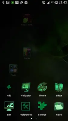 Green Flame GO theme android App screenshot 2